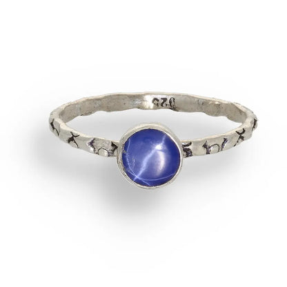 Get your "Celestial Dreams" Sterling Silver Star Sapphire Stackable Ring - September Birthstone online now or in store at Forever Gems in Franschhoek, South Africa