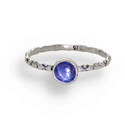 Get your "Celestial Dreams" Sterling Silver Star Sapphire Stackable Ring - September Birthstone online now or in store at Forever Gems in Franschhoek, South Africa