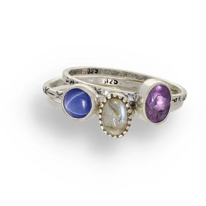Get your "Celestial Dreams" Sterling Silver Star Sapphire Stackable Ring - September Birthstone online now or in store at Forever Gems in Franschhoek, South Africa