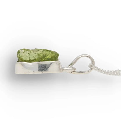Get your Fresh Rough Peridot Gemstone Necklace in Sterling Silver online now or in store at Forever Gems in Franschhoek, South Africa