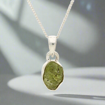 Buy your Fresh Start – Rough Peridot Silver Pendant online now or in store at Forever Gems in Franschhoek, South Africa