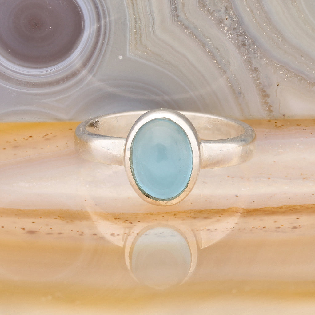 Buy your Tranquil Blue Chalcedony Gemstone Ring online now or in store at Forever Gems in Franschhoek, South Africa
