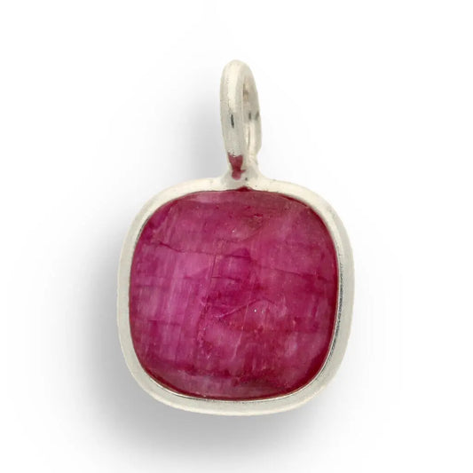 Buy your Vibrant Love – Rubellite Square Necklace in Sterling Silver online now or in store at Forever Gems in Franschhoek, South Africa