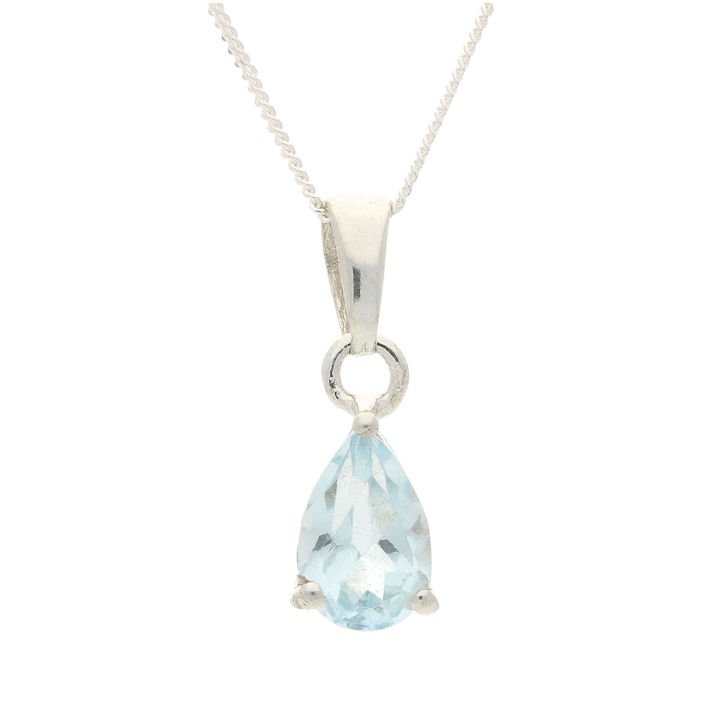 Buy your Radiant Tears: Teardrop Faceted Blue Topaz Necklace online now or in store at Forever Gems in Franschhoek, South Africa