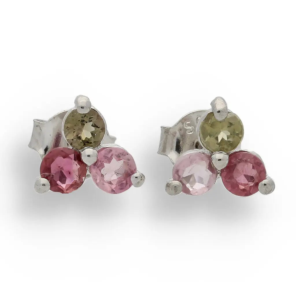 Get your Ethereal Elegance: Sterling Silver Multi-Colour Tourmaline Earrings online now or in store at Forever Gems in Franschhoek, South Africa