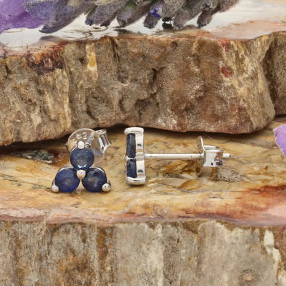 Get your Midnight Bloom: Sterling Silver Sapphire Gemstone Earrings online now or in store at Forever Gems in Franschhoek, South Africa