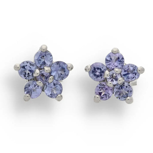 Get your Eternal Blossom: Handcrafted Silver Earrings with Tanzanite Gems online now or in store at Forever Gems in Franschhoek, South Africa