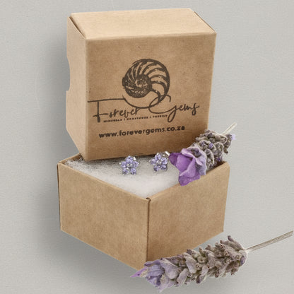 Get your Eternal Blossom: Handcrafted Silver Earrings with Tanzanite Gems online now or in store at Forever Gems in Franschhoek, South Africa