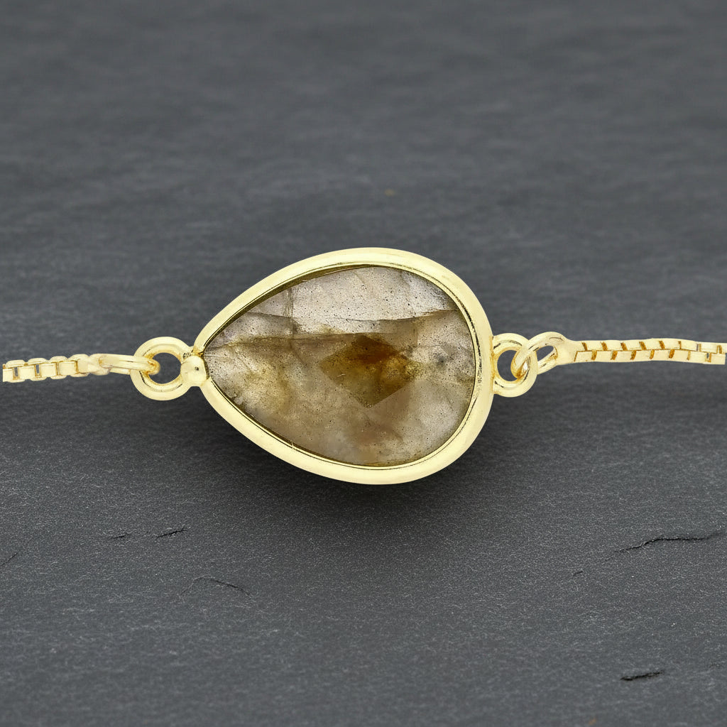 Get your Mystic Glow Labradorite Gold Plated Bracelet online now or in store at Forever Gems in Franschhoek, South Africa