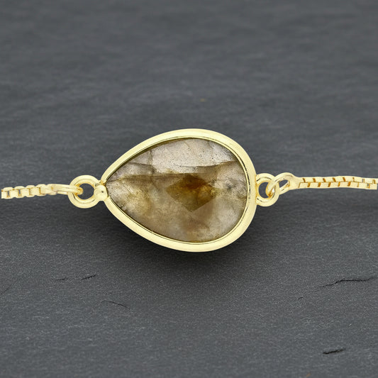 Get your Mystic Glow Labradorite Gold Plated Bracelet online now or in store at Forever Gems in Franschhoek, South Africa
