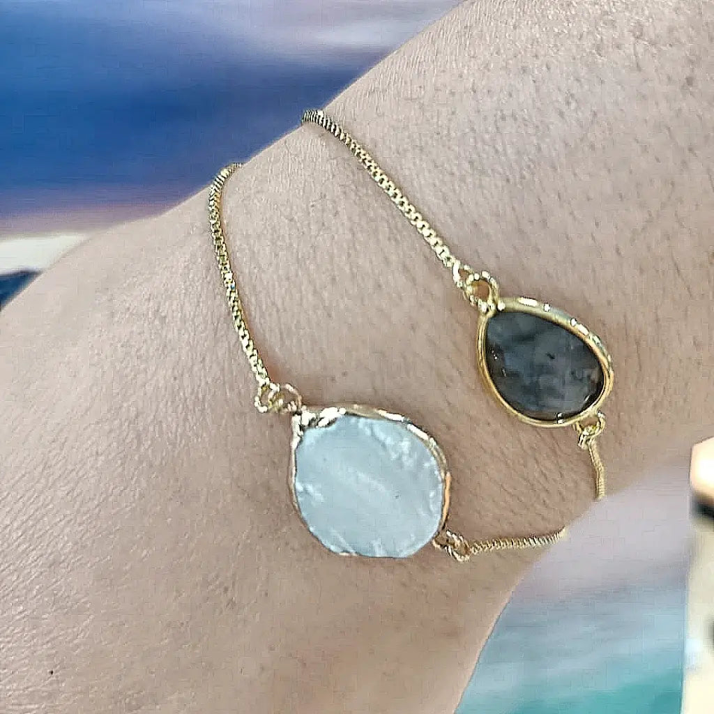 Get your Mystic Glow Labradorite Gold Plated Bracelet online now or in store at Forever Gems in Franschhoek, South Africa