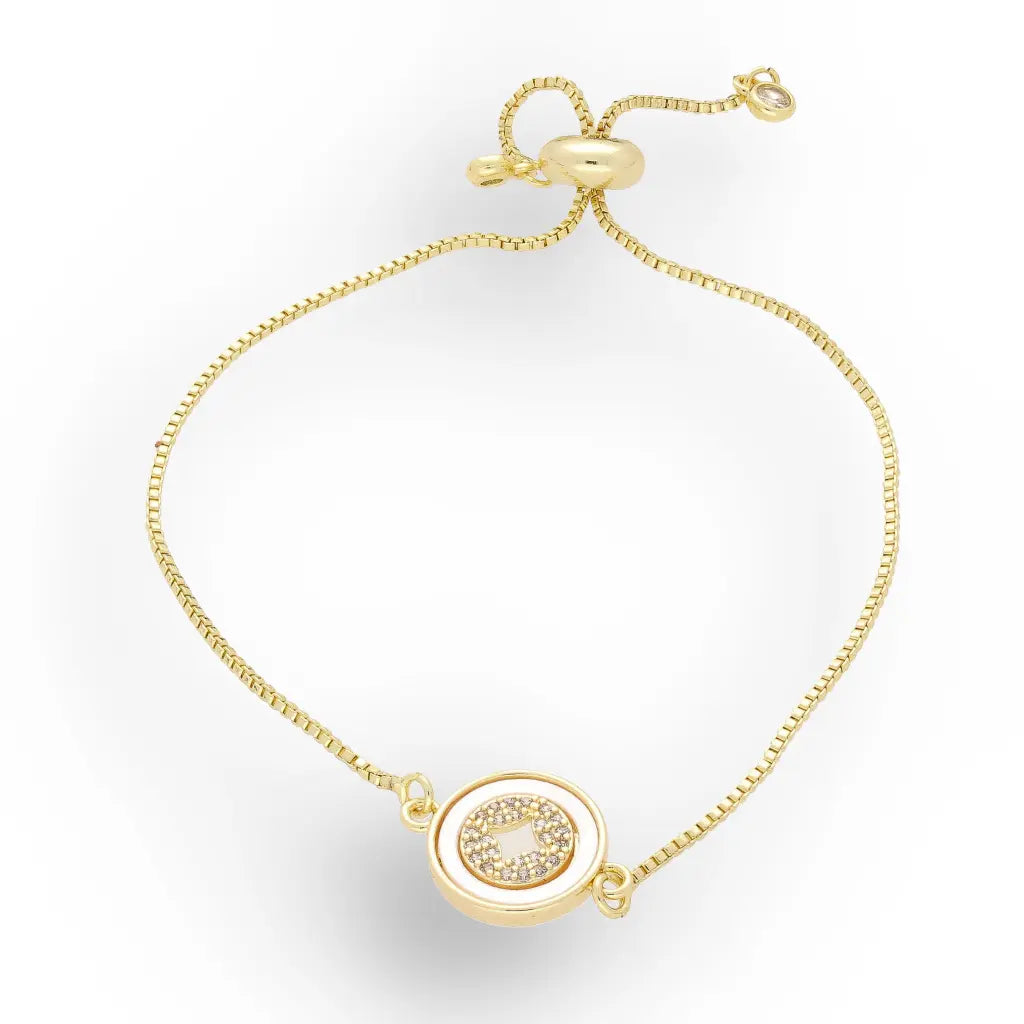 Get your Luminous Halo Mother of Pearl Gold Plated Bracelet online now or in store at Forever Gems in Franschhoek, South Africa
