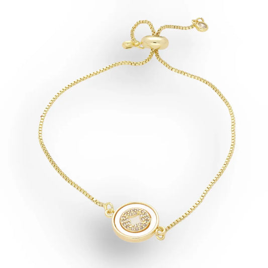 Get your Luminous Halo Mother of Pearl Gold Plated Bracelet online now or in store at Forever Gems in Franschhoek, South Africa
