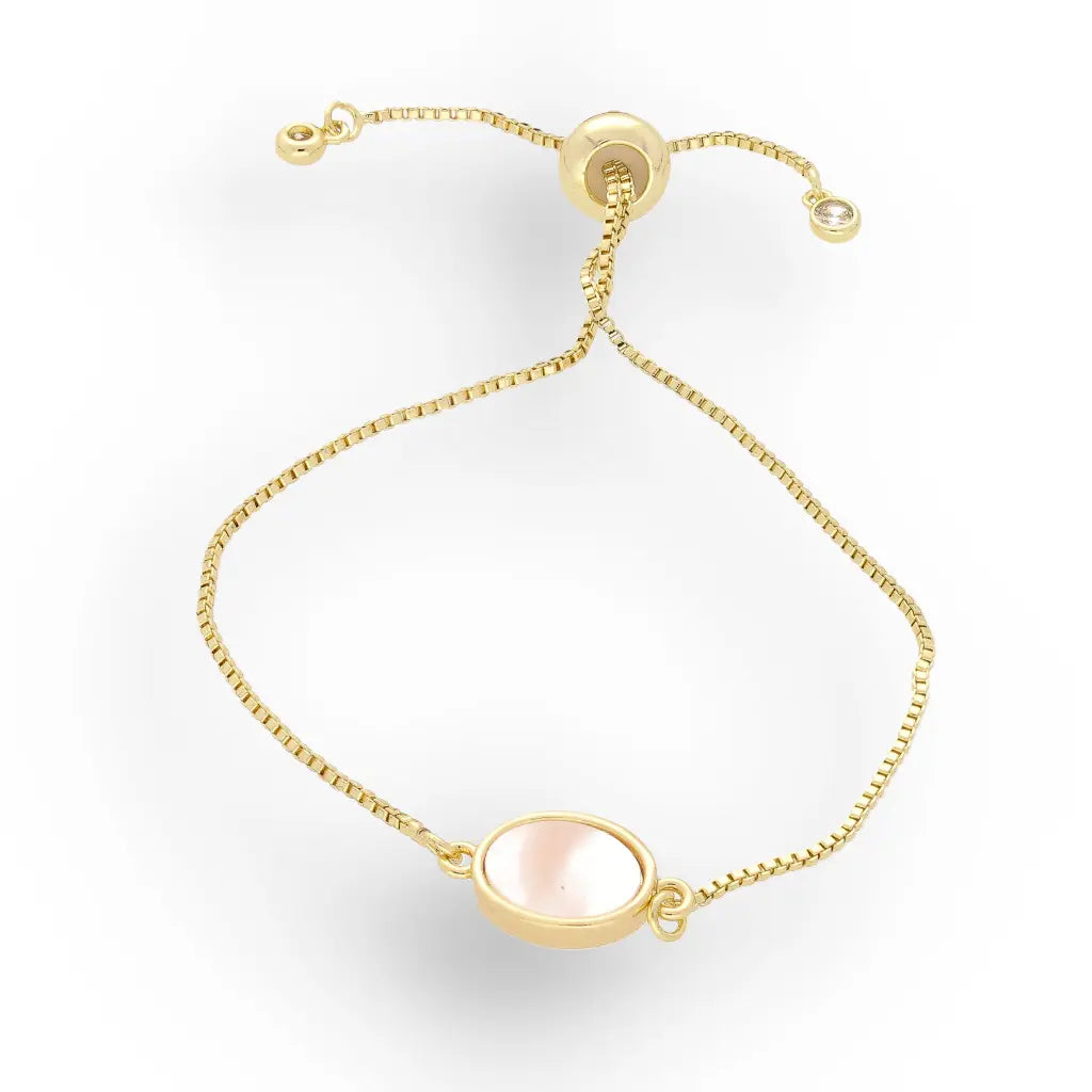 Get your Celestial Glow Mother of Pearl Gold Plated Bracelet online now or in store at Forever Gems in Franschhoek, South Africa