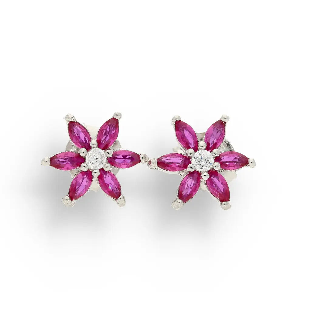 Get your Pink Petal Paradise: CZ Silver Studs online now or in store at Forever Gems in Franschhoek, South Africa