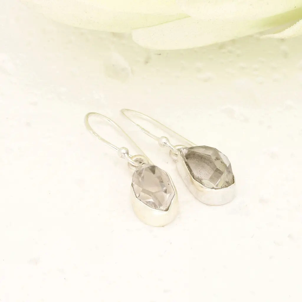 Natural Herkimer Diamond Drop Earrings