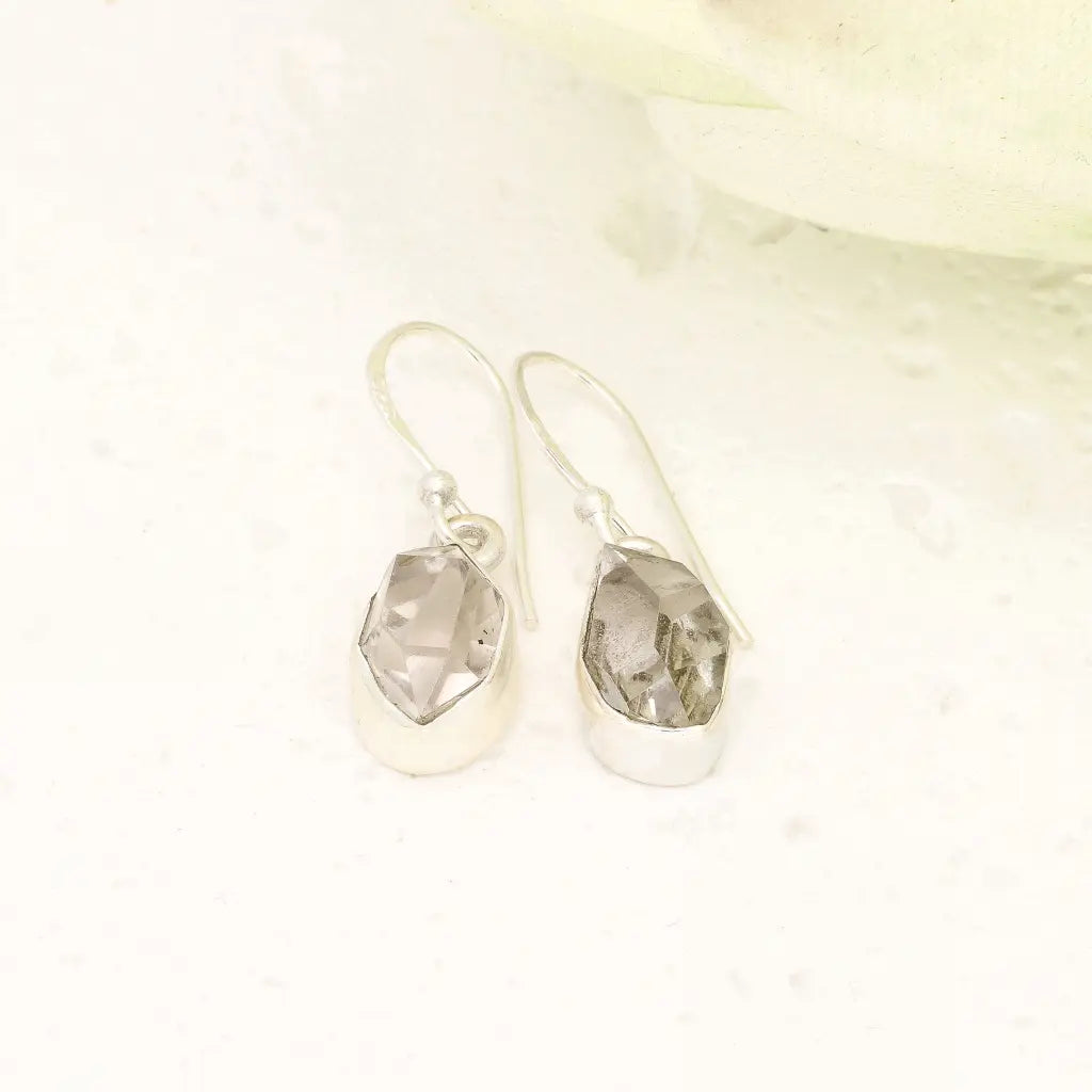 Natural Herkimer Diamond Drop Earrings