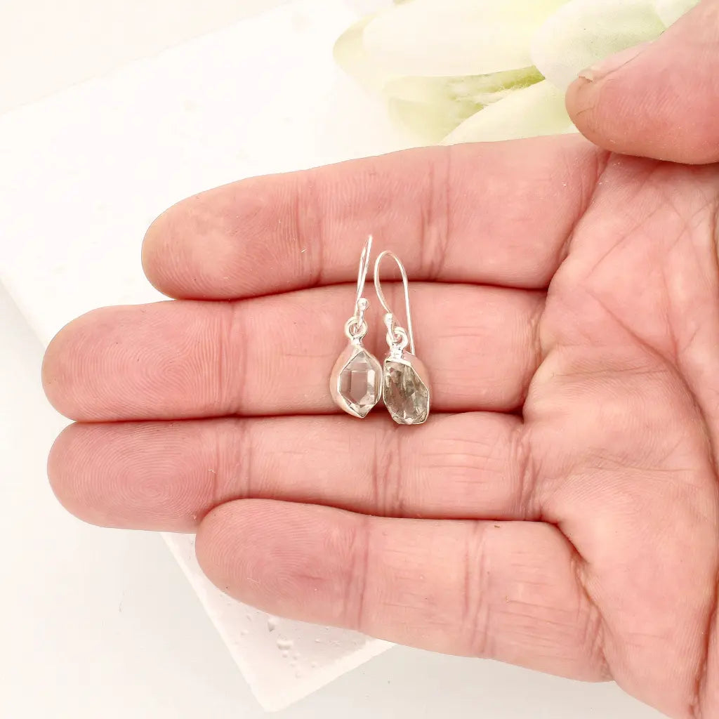 Natural Herkimer Diamond Drop Earrings