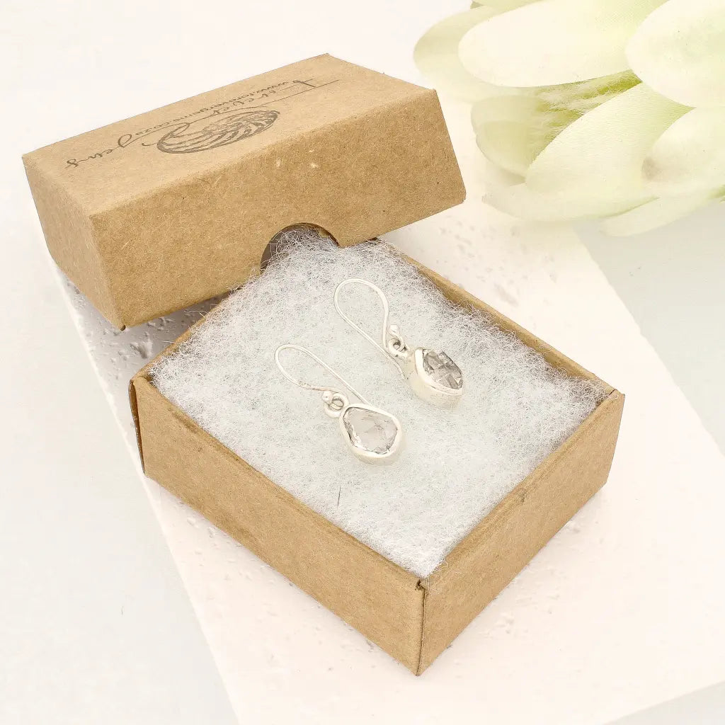 Natural Herkimer Diamond Drop Earrings