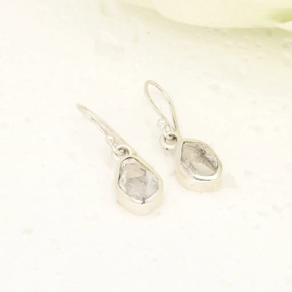 Natural Herkimer Diamond Drop Earrings