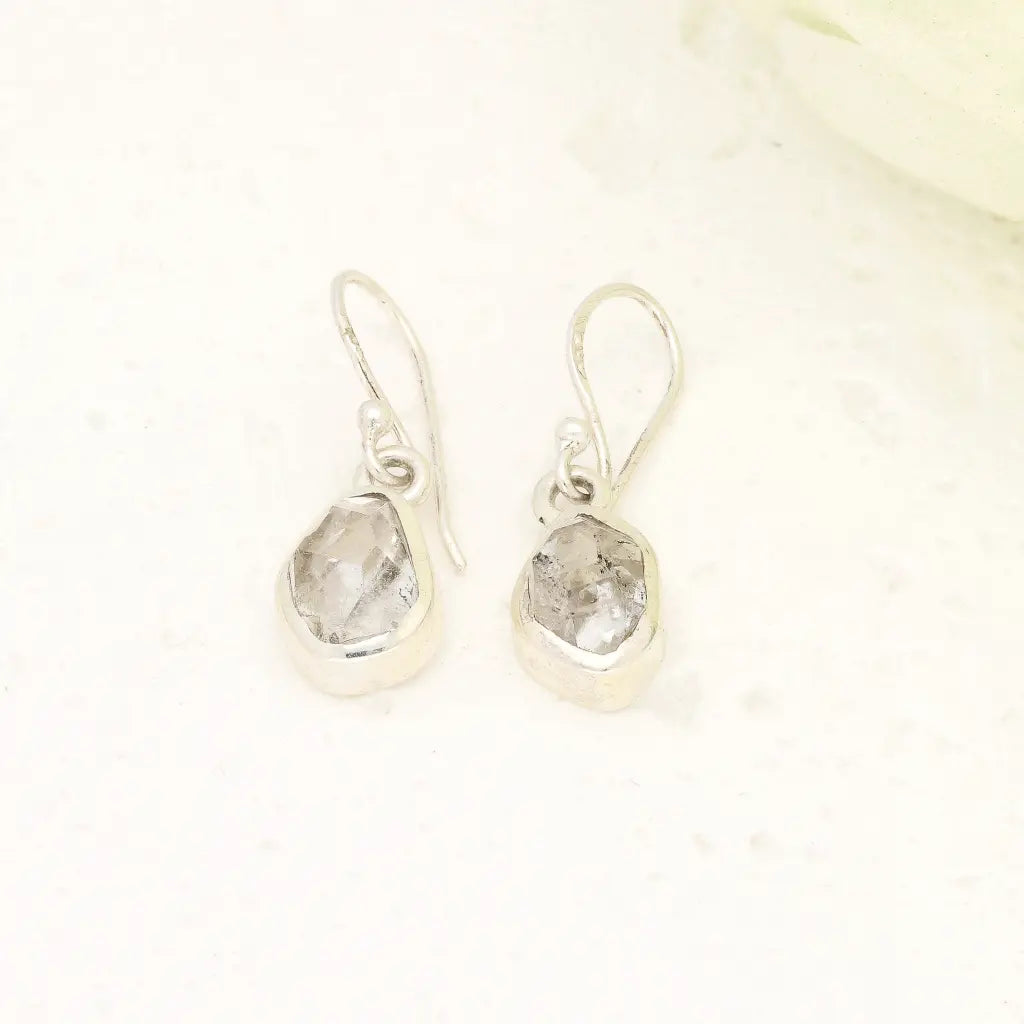 Natural Herkimer Diamond Drop Earrings