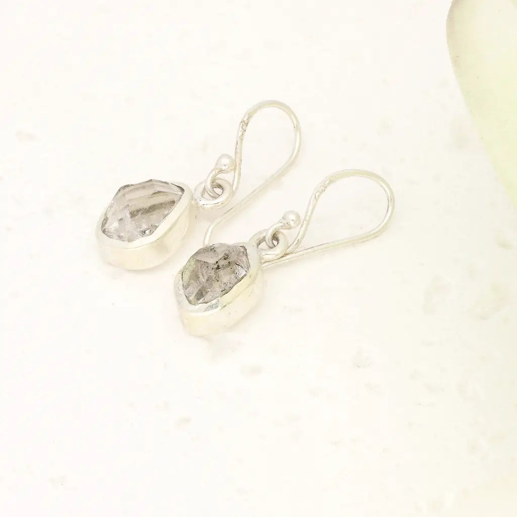 Natural Herkimer Diamond Drop Earrings