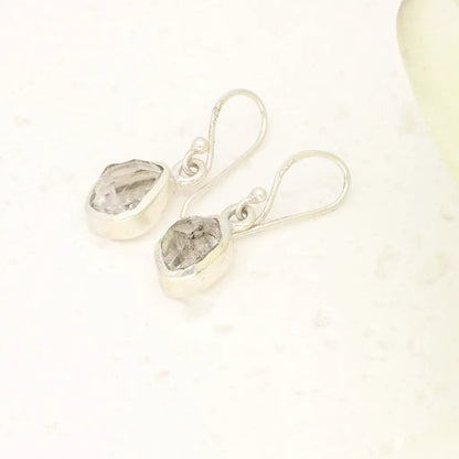 Natural Herkimer Diamond Drop Earrings