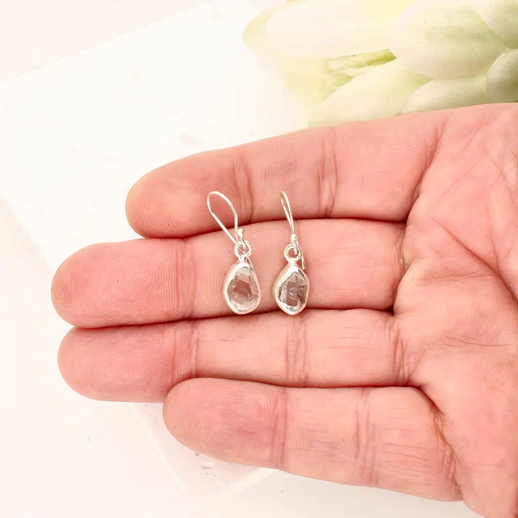 Natural Herkimer Diamond Drop Earrings