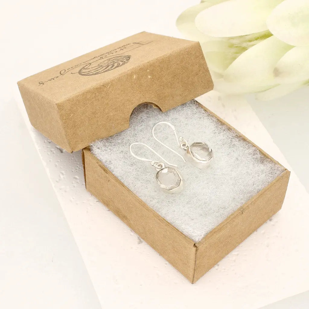 Natural Herkimer Diamond Drop Earrings