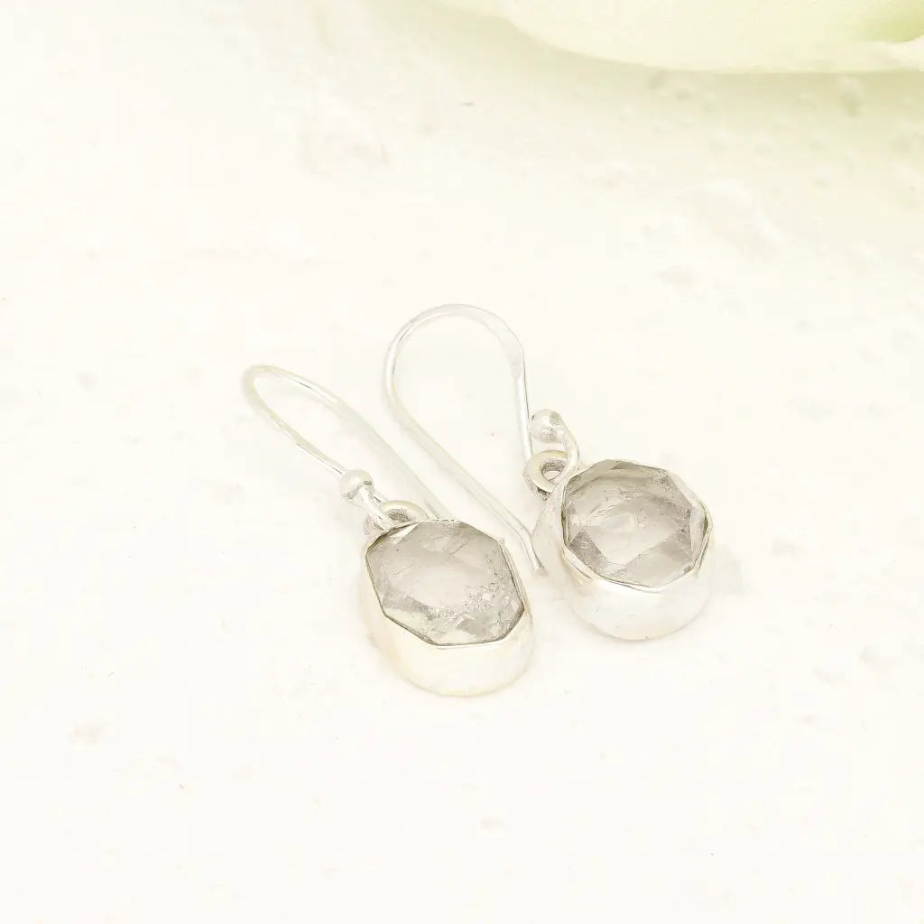 Natural Herkimer Diamond Drop Earrings
