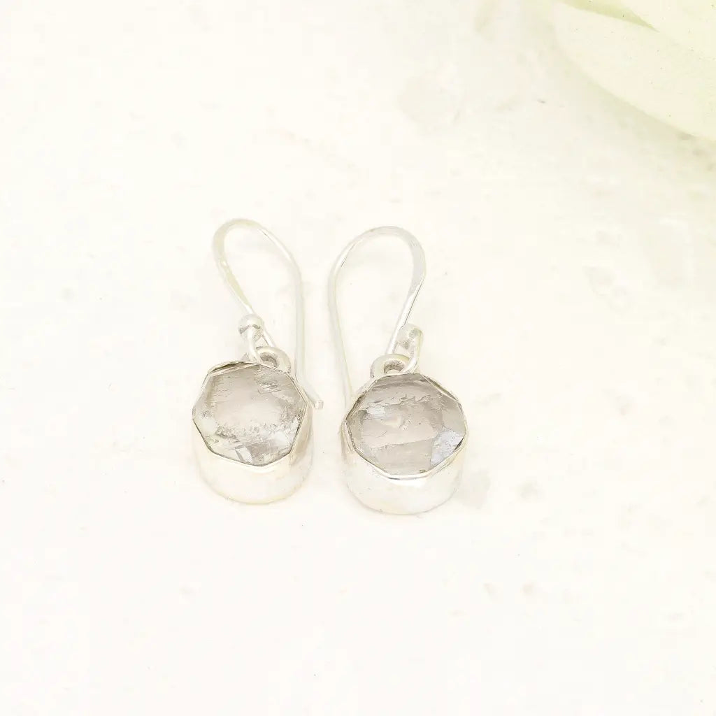Natural Herkimer Diamond Drop Earrings