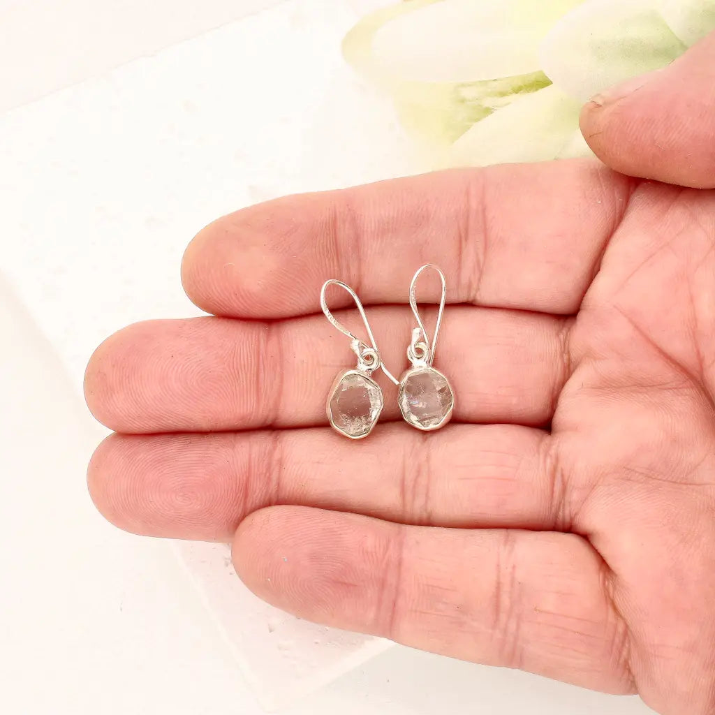 Natural Herkimer Diamond Drop Earrings