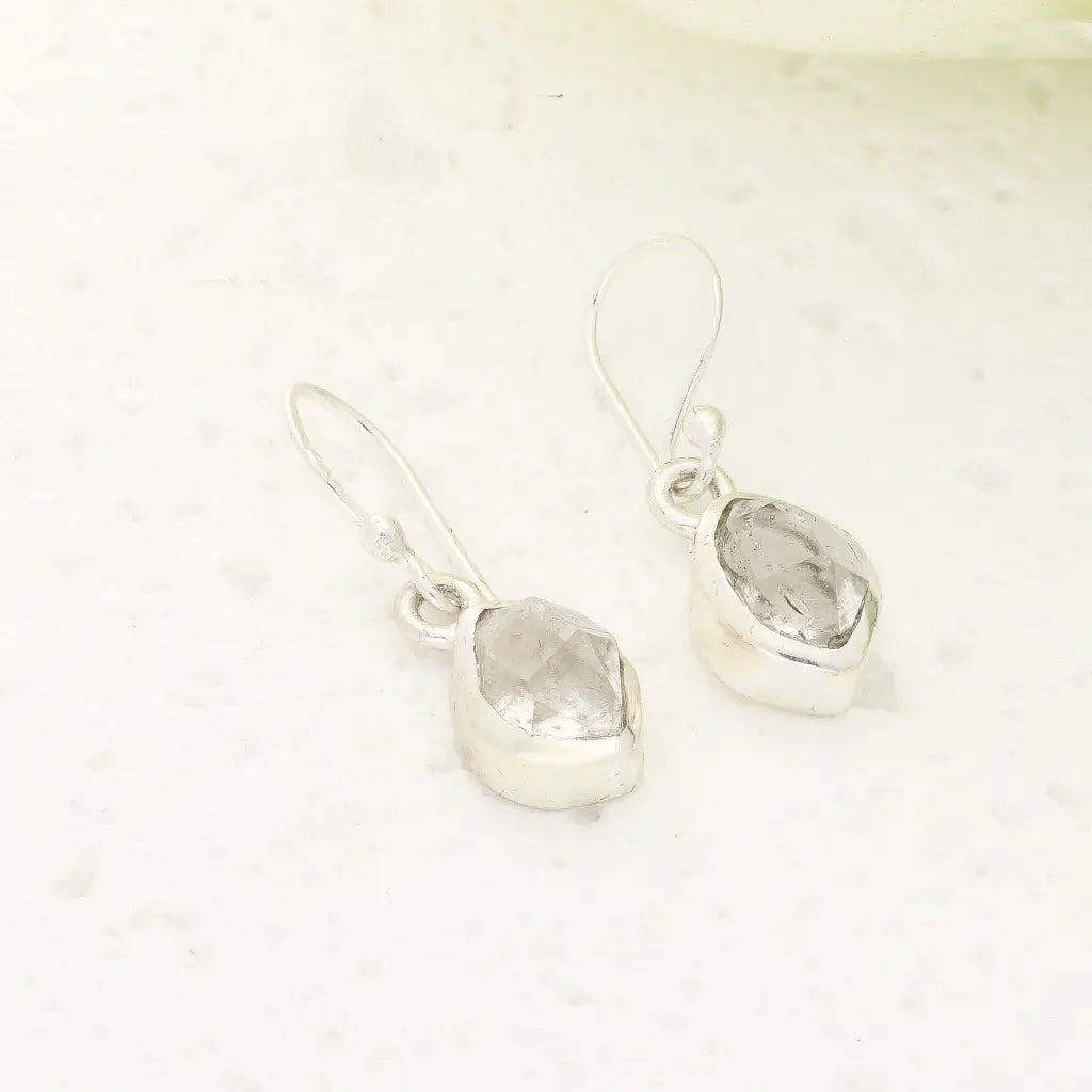 Natural Herkimer Diamond Drop Earrings