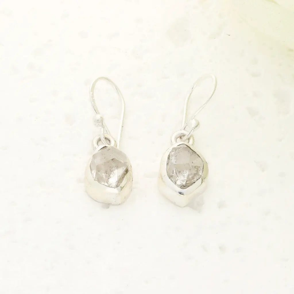 Natural Herkimer Diamond Drop Earrings