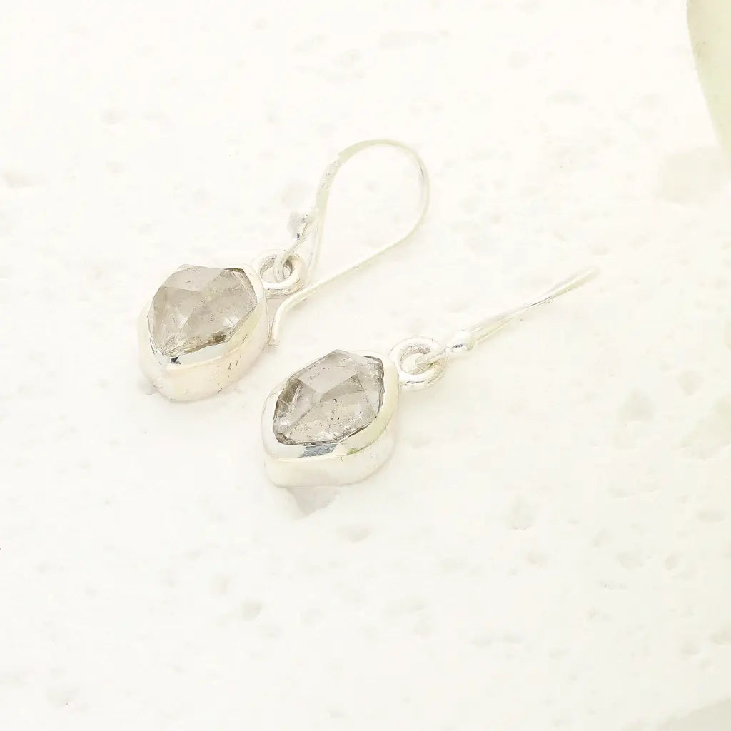 Natural Herkimer Diamond Drop Earrings