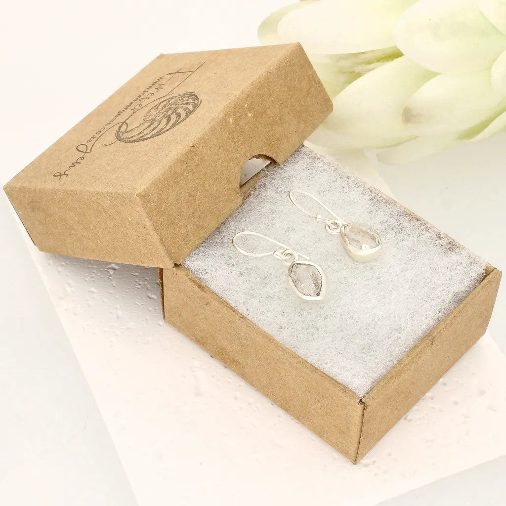 Natural Herkimer Diamond Drop Earrings