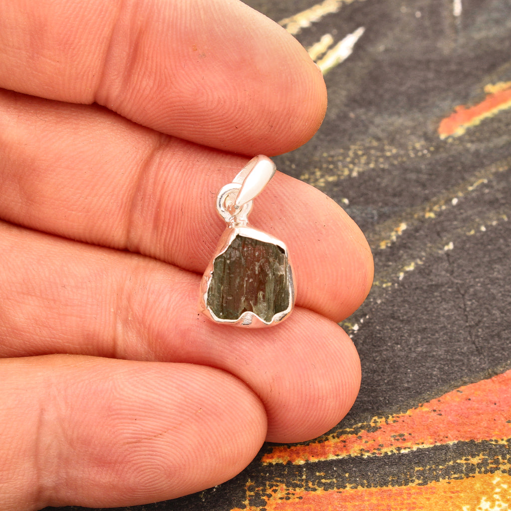 Buy your Rough Moldavite Handmade Silver Necklace online now or in store at Forever Gems in Franschhoek, South Africa