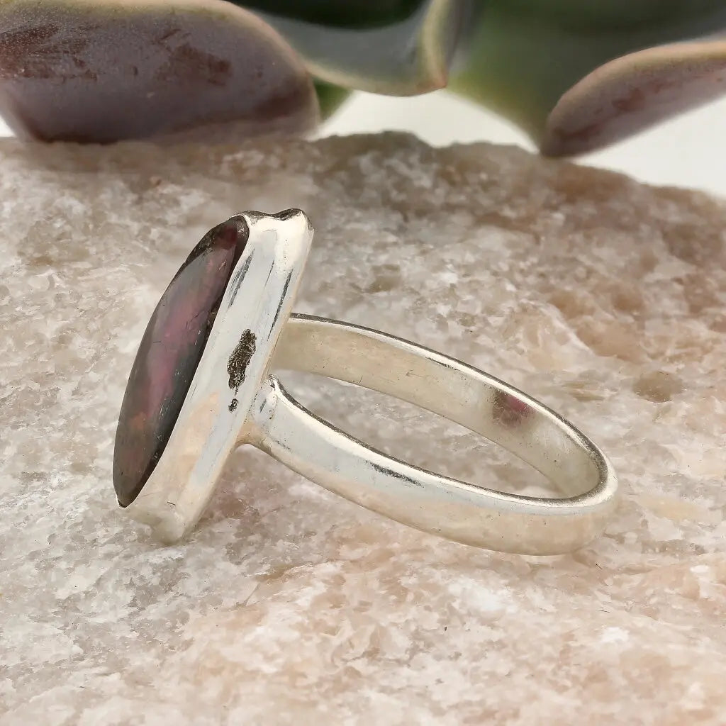 Get your Natural Watermelon Tourmaline Slice Ring Set in 925 Silver online now or in store at Forever Gems in Franschhoek, South Africa