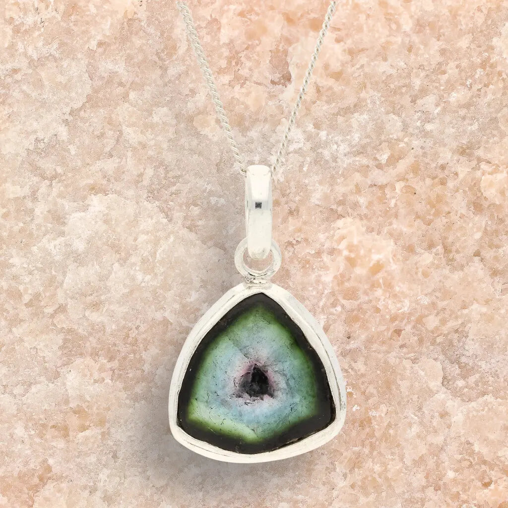 Get your Watermelon Tourmaline Elegance Necklace in Sterling Silver online now or in store at Forever Gems in Franschhoek, South Africa