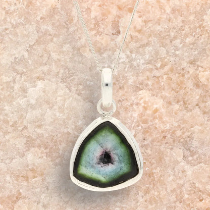 Get your Watermelon Tourmaline Elegance Necklace in Sterling Silver online now or in store at Forever Gems in Franschhoek, South Africa