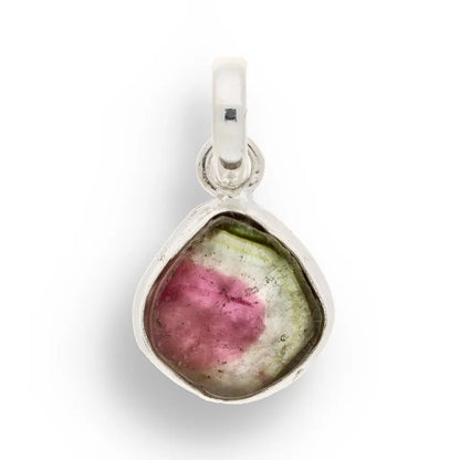 Get your Pink Watermelon Tourmaline Slice Pendant Necklace in Silver online now or in store at Forever Gems in Franschhoek, South Africa