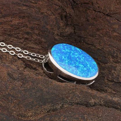 Buy your Firelight Collection: Oval Synthetic Opal Necklace online now or in store at Forever Gems in Franschhoek, South Africa