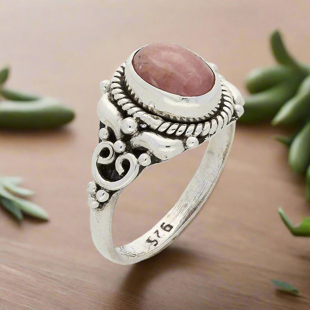 Buy your Rhodochrosite Sterling Silver Ring – A Symbol of Love & Healing online now or in store at Forever Gems in Franschhoek, South Africa