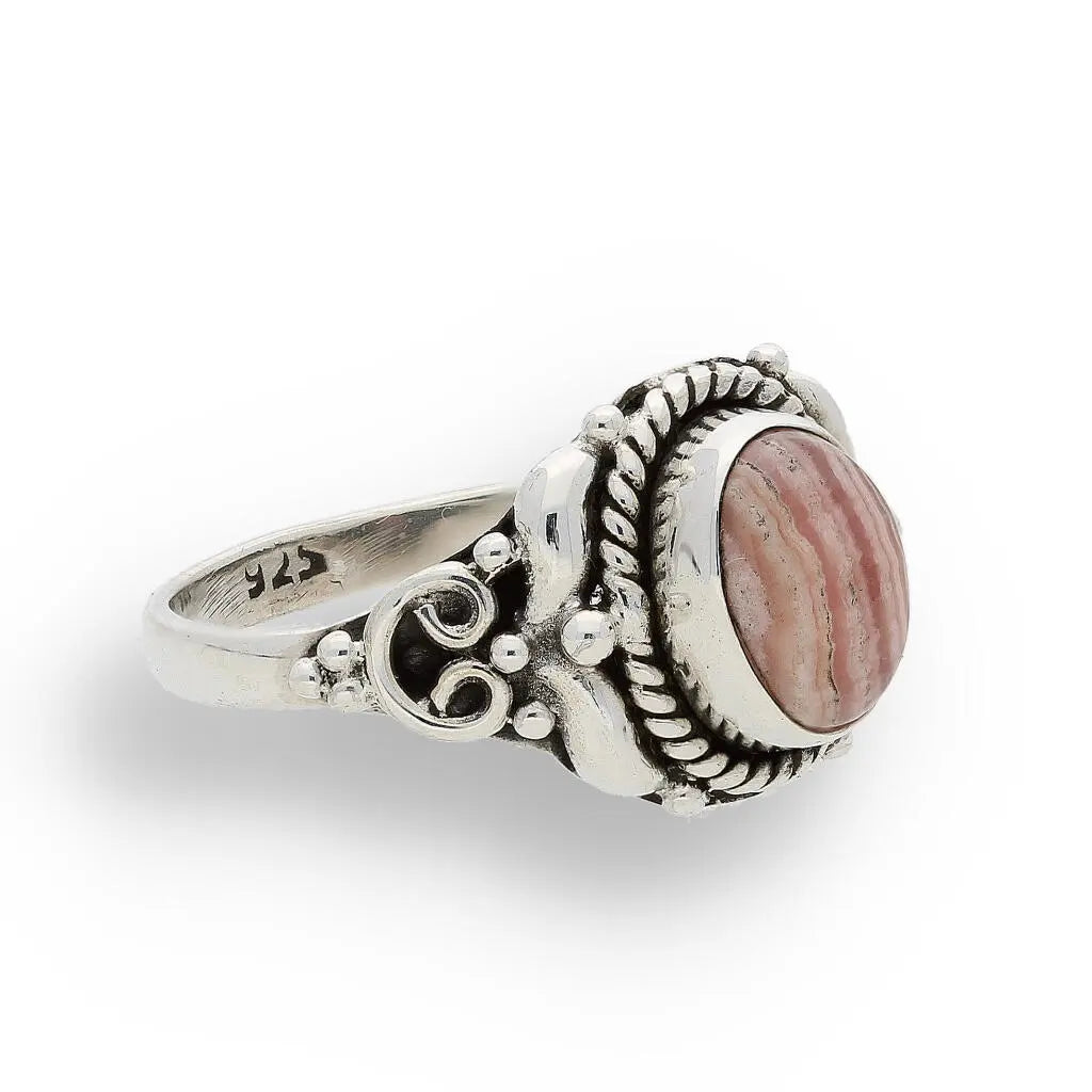Get your Rhodochrosite Silver Ring – Love’s Embrace Glow online now or in store at Forever Gems in Franschhoek, South Africa