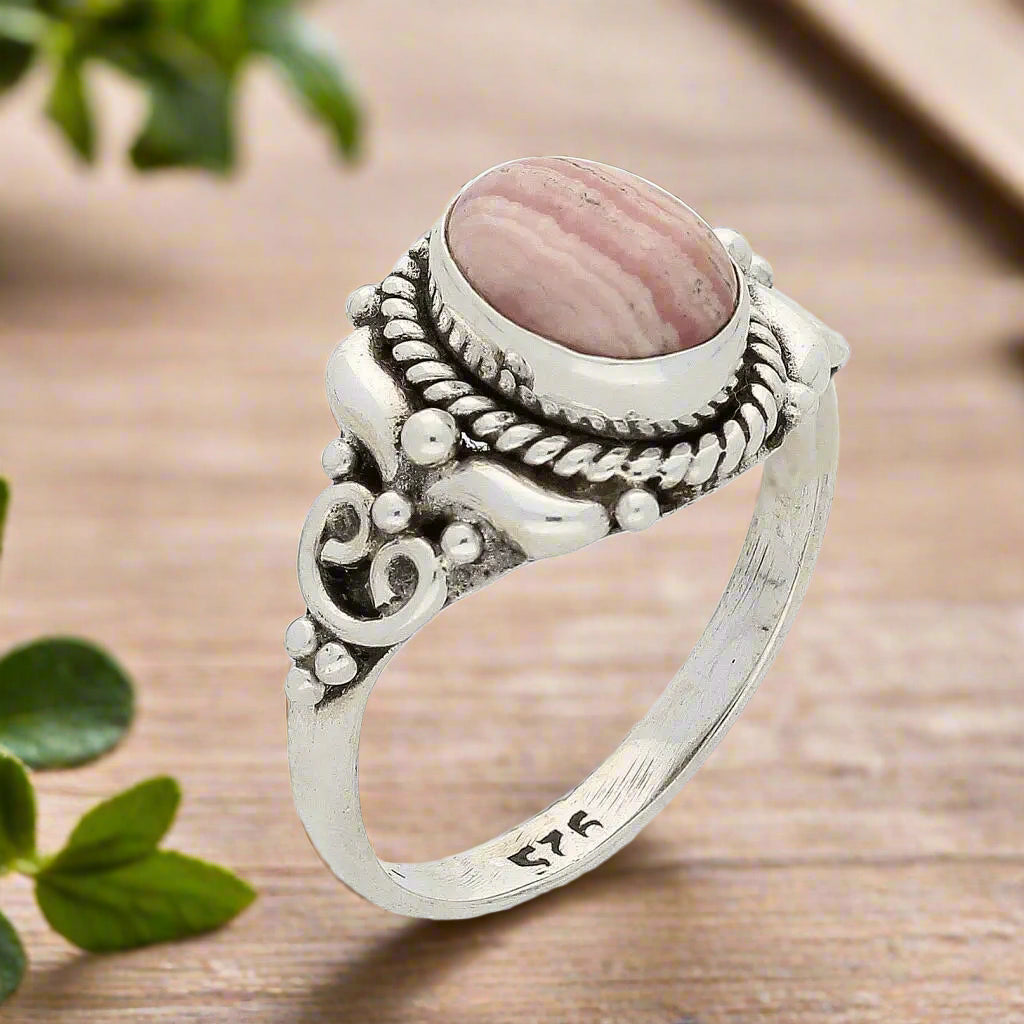 Buy your Rhodochrosite Sterling Silver Ring – A Symbol of Love & Healing online now or in store at Forever Gems in Franschhoek, South Africa
