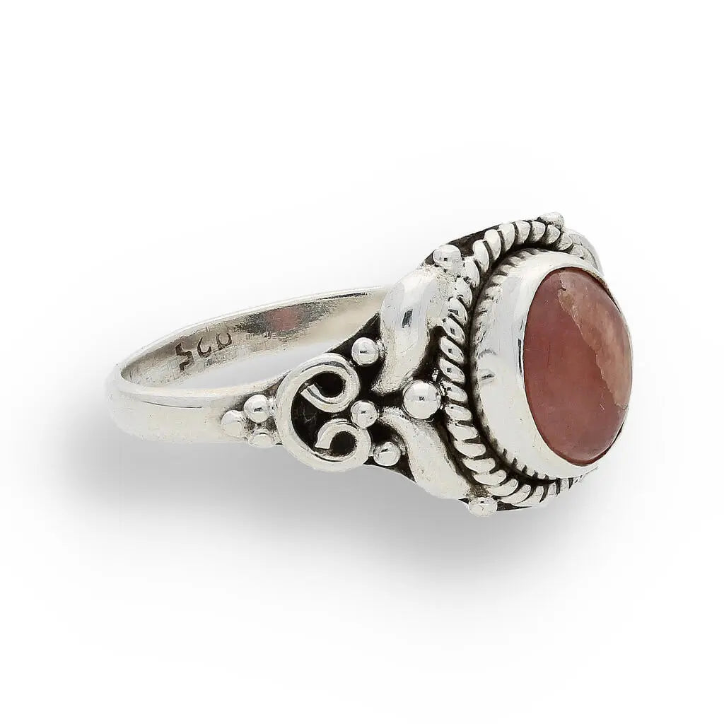Get your Rhodochrosite Silver Ring – Love’s Embrace Glow online now or in store at Forever Gems in Franschhoek, South Africa