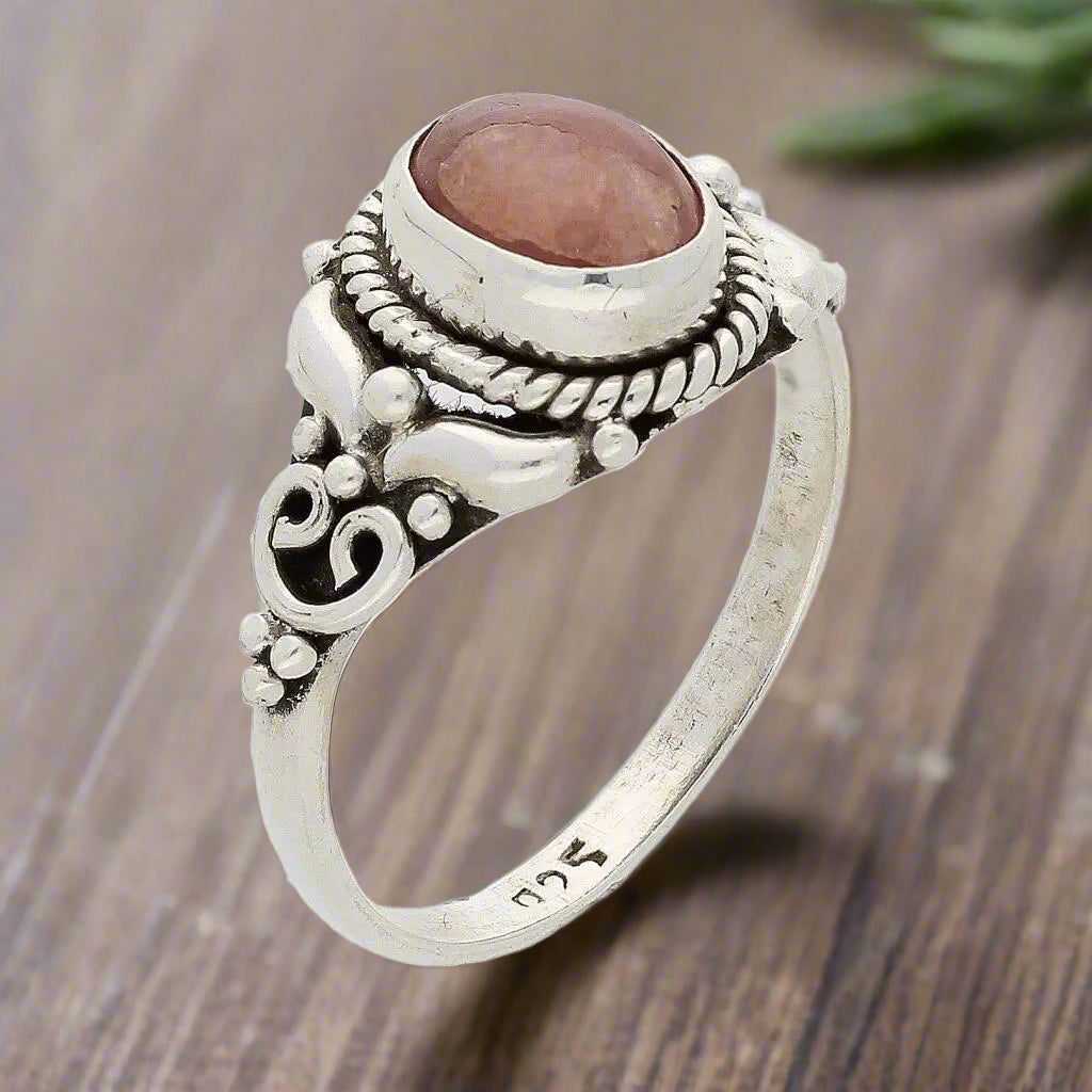 Buy your Rhodochrosite Sterling Silver Ring – A Symbol of Love & Healing online now or in store at Forever Gems in Franschhoek, South Africa