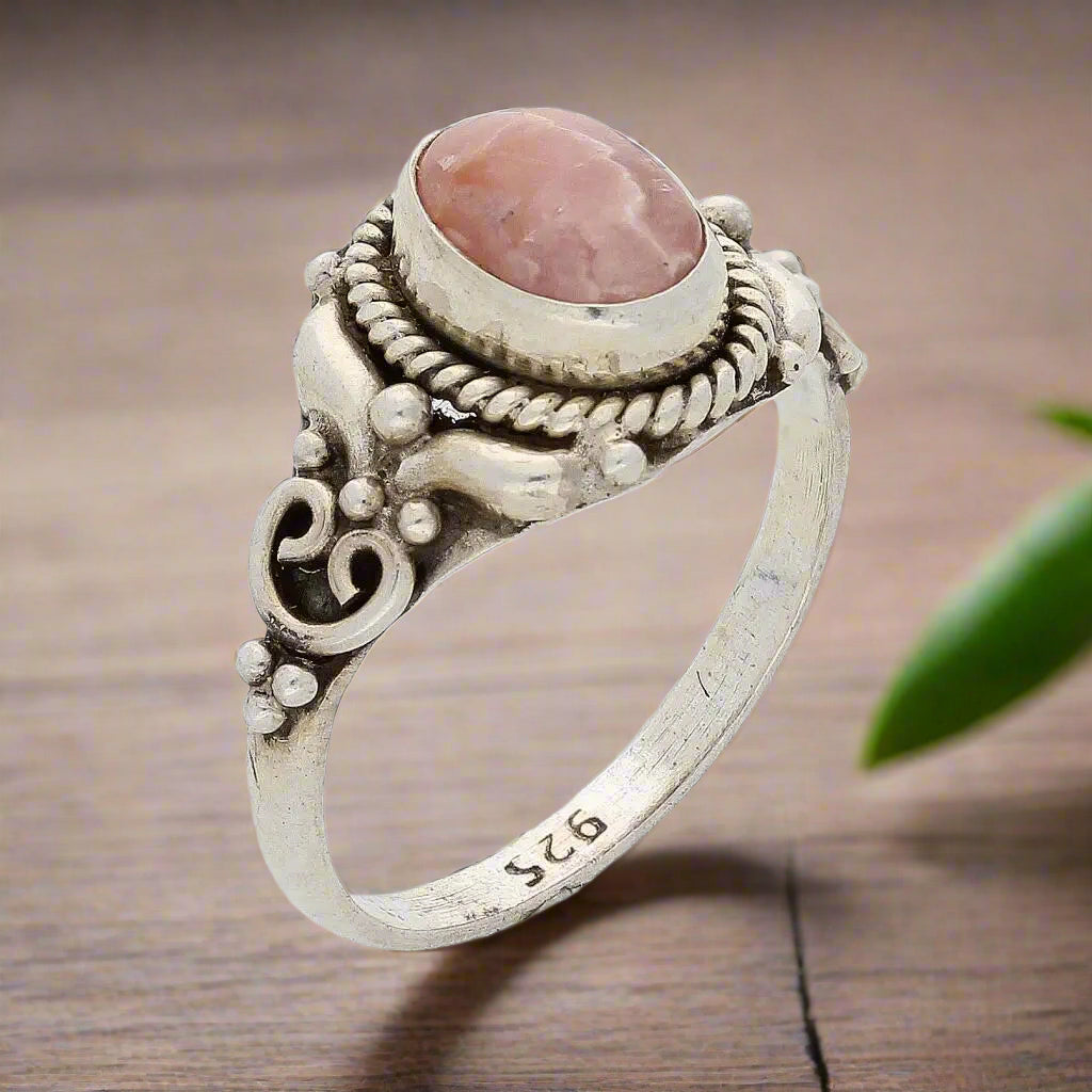 Buy your Rhodochrosite Sterling Silver Ring – A Symbol of Love & Healing online now or in store at Forever Gems in Franschhoek, South Africa