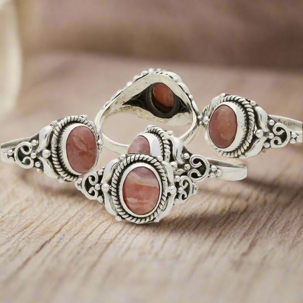 Buy your Rhodochrosite Sterling Silver Ring – A Symbol of Love & Healing online now or in store at Forever Gems in Franschhoek, South Africa
