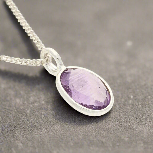 Buy your Guardian Glow: Faceted Oval Amethyst Necklac online now or in store at Forever Gems in Franschhoek, South Africa